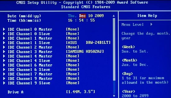 Standard CMOS Features