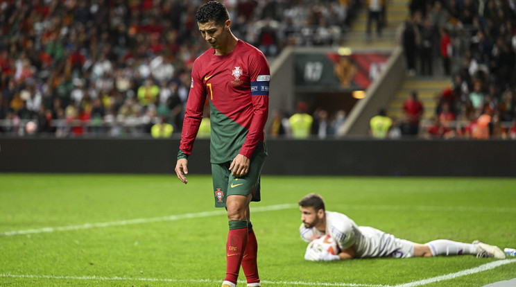 Cristiano Ronaldo nem tudott betalálni a spanyolok ellen, a portugálok lemaradtak az NL négyes döntőjéről /Fotó: Getty Images