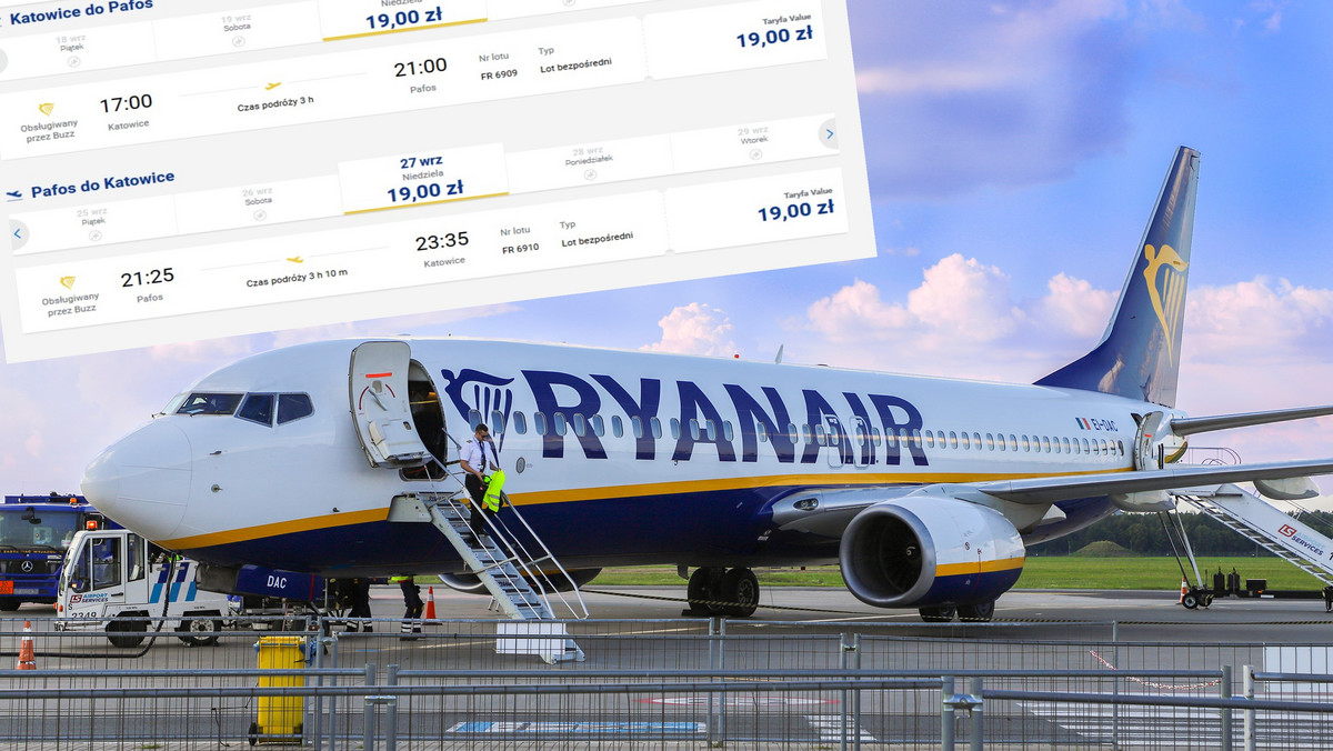 Ryanair - wyprzedaż biletów. Ceny już od 19 zł