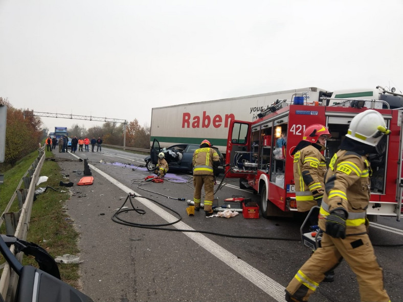 Wypadek na DK91 w Chełmnie