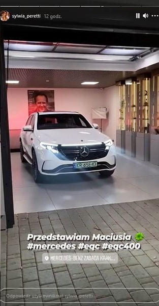 Mercedes EQC 400, który kupiła Sylwia Peretti 