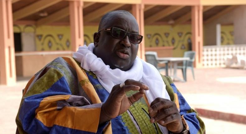 Papa Massata Diack, son of former president of the International Association of Athletics Federations (IAAF) Lamine Diack, speaks during an interview with AFP on March 6, 2017 in Dakar