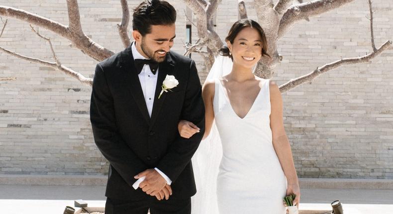 Misaki and Amir Hajimirsadeghi had a destination wedding.Francisco Salas