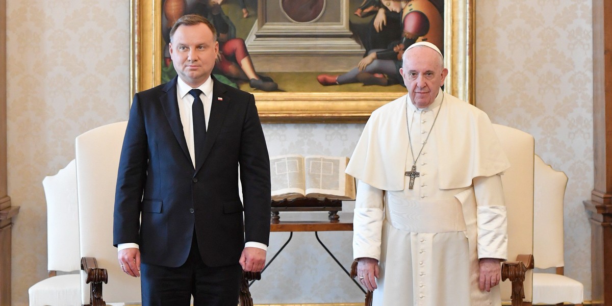 Prezydent Duda i papież Franciszek