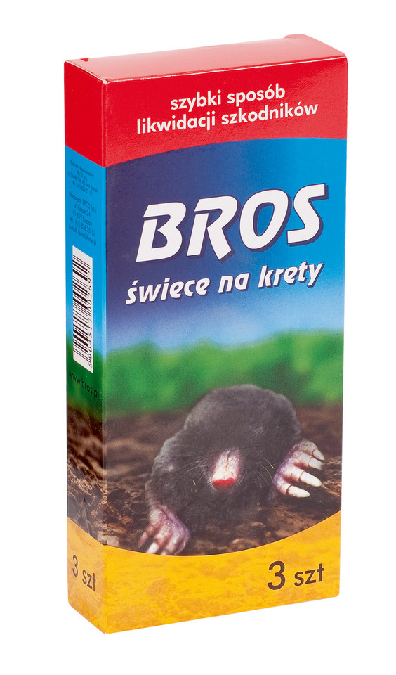 WALKA Z KRETEM: Świece na krety, 3 sztuki. 