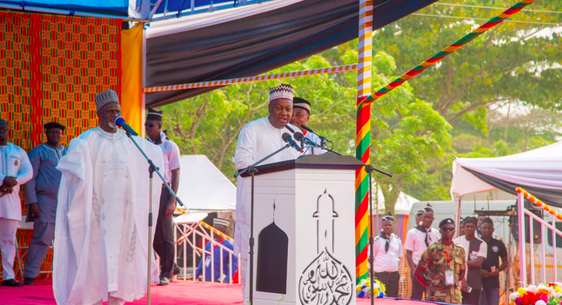 John Mahama speaking at the 88th Annual National Convention of the Ahmadiyya Muslim Mission Ghana