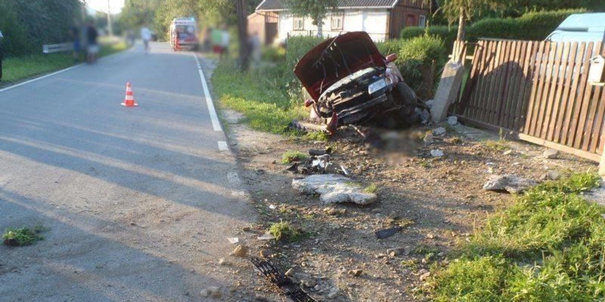 Olszana. Pijany 31-latek wjechał do rowu