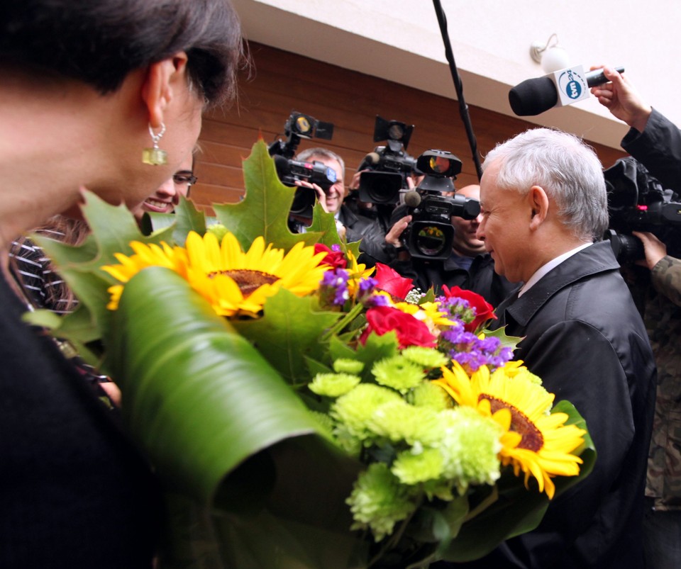 Jarosław Kaczyński w Józefowie koło Warszawy