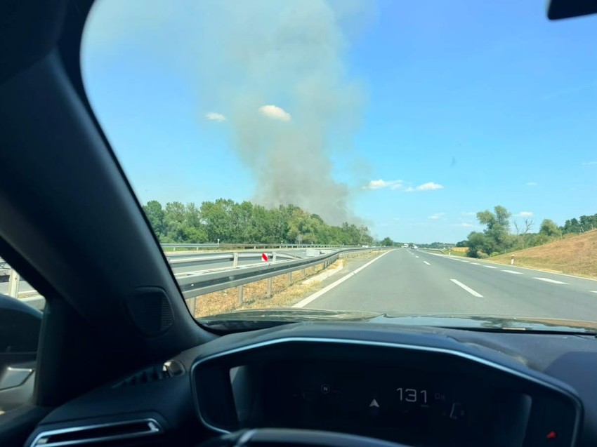 Požar pored auto-puta kod Umčara
