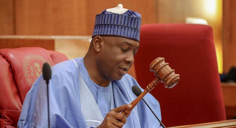 Senate President Bukola Saraki [Twitter/@NGRSenate]