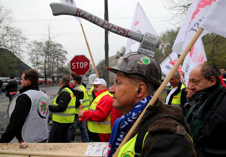 RUDA ŚLĄSKA PROTEST GÓRNIKÓW (protest górników)