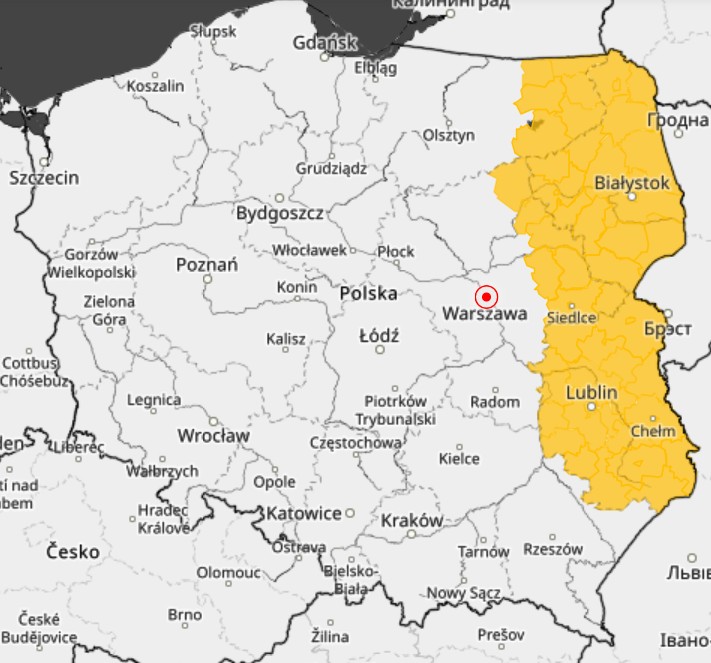 Prognoza zagrożeń meteo na wtorek 27 czerwca. Przewidywane burze z gradem