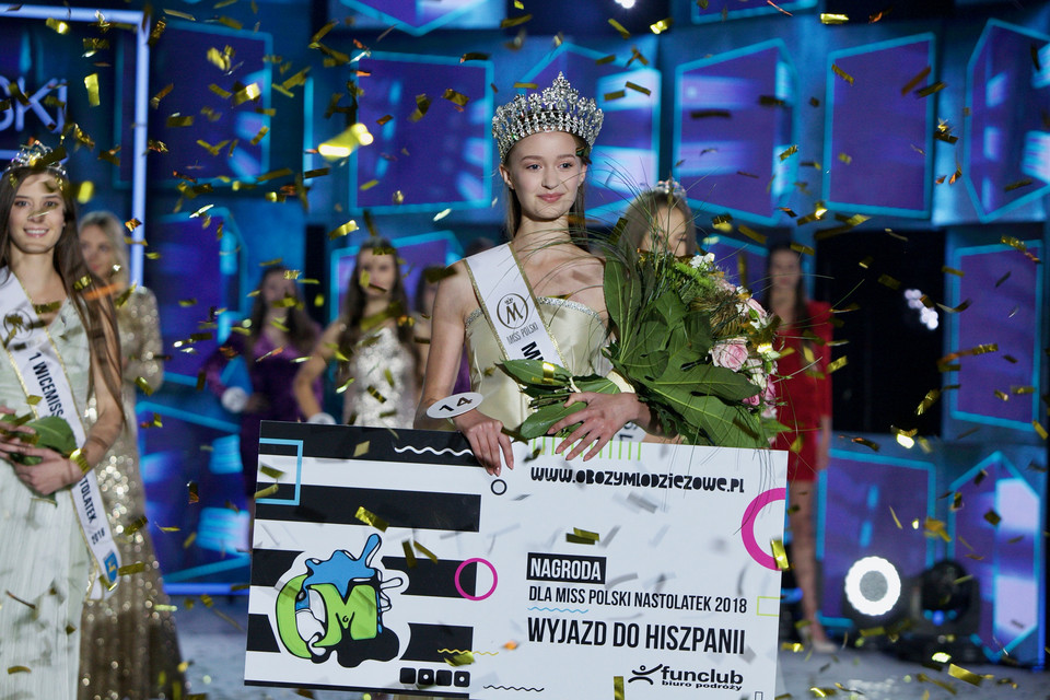 Zuzanna Poteraj na gali Miss Polski Nastolatek 2018