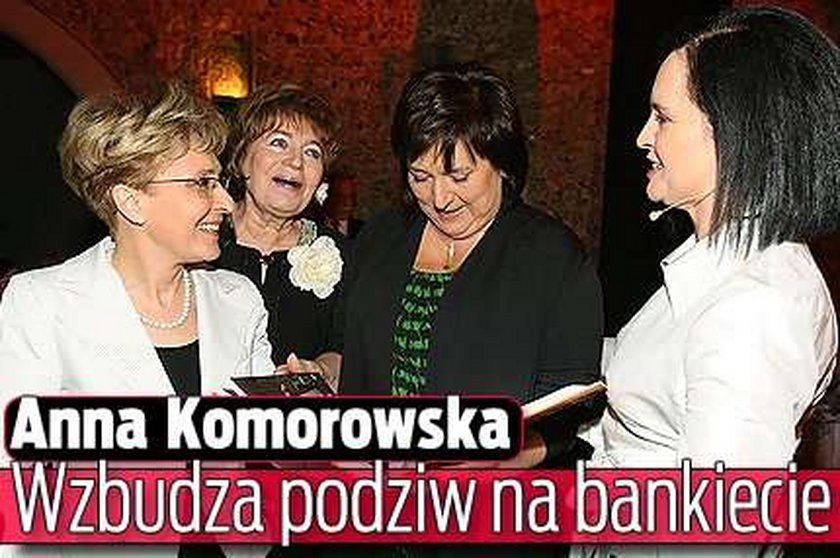 Anna Komorowska wzbudza podziw na bankiecie