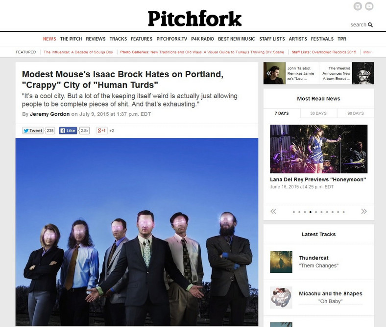 Pitchfork cytuje wywiad serwisu Muzyka Onet