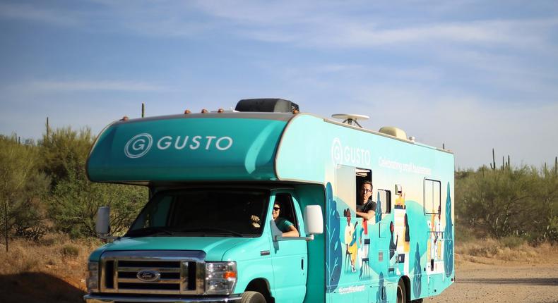 The CEO of Gusto took three employees on an 11-city trip across America ... in a Winnebago.