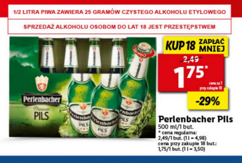 Z oferty darmowych piw skorzystamy, kupując 18 butelek