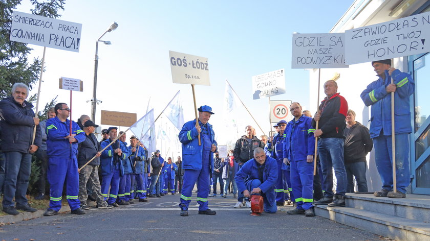 Protest pracowników Grupowej Oczyszczalni Ścieków