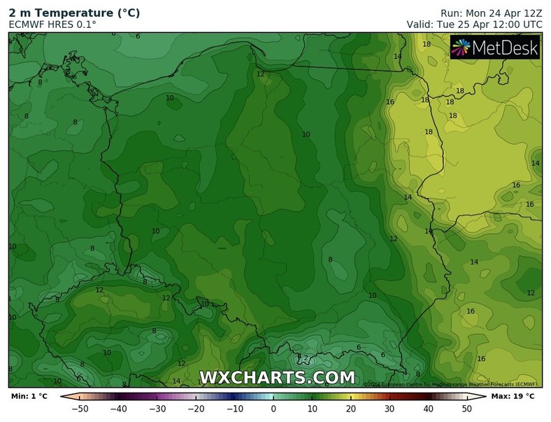 Temperatura bardzo mocno spadnie. Lokalnie będzie mniej niż 10 st. C