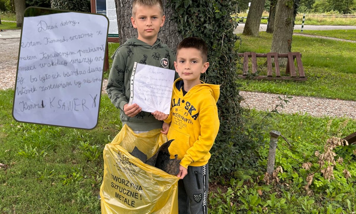 Niewiarygodne, co chłopcy zrobili to w lesie. Potem zostawili karteczkę. Dorośli powinni się wstydzić