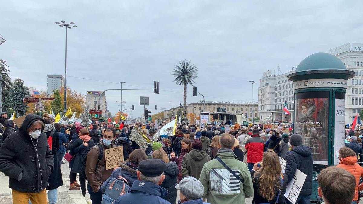 Marsz "Stop torturom na granicy" w Warszawie