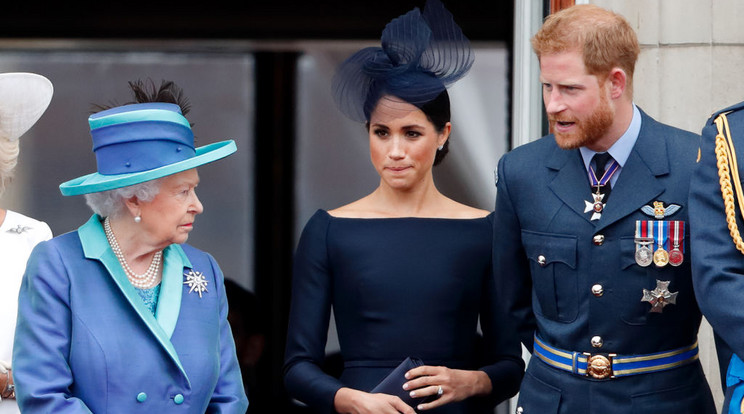 Erzsébet királynő, Meghan Markle, Harry herceg / Fotó: Getty Images