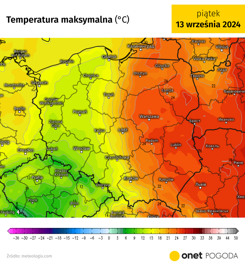 Wschodnia Polska będzie dużo cieplejsza od zachodniej