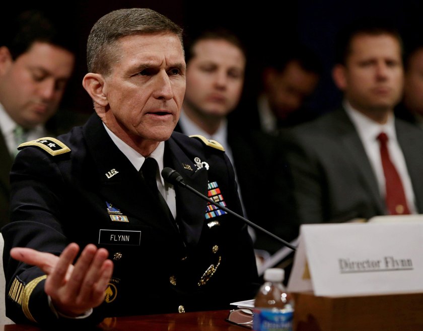 FILE PHOTO: Flynn testifying before House Intelligence Committee in Washington