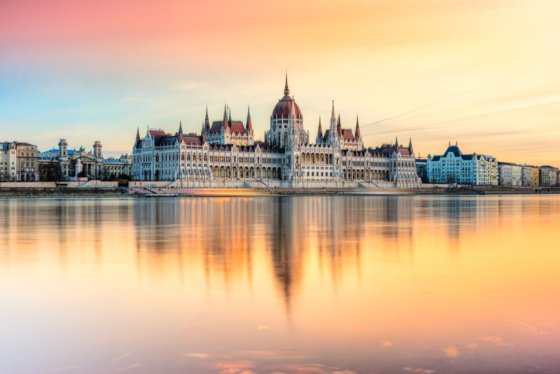 View,Of,Budapest,Parliament,At,Sunset,,Hungary