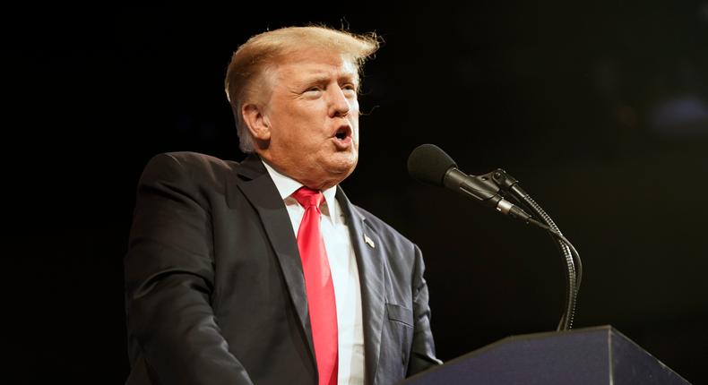 Former president Donald Trump speaks at the Conservative Political Action Conference in Dallas, Texas, on July 11, 2021.
