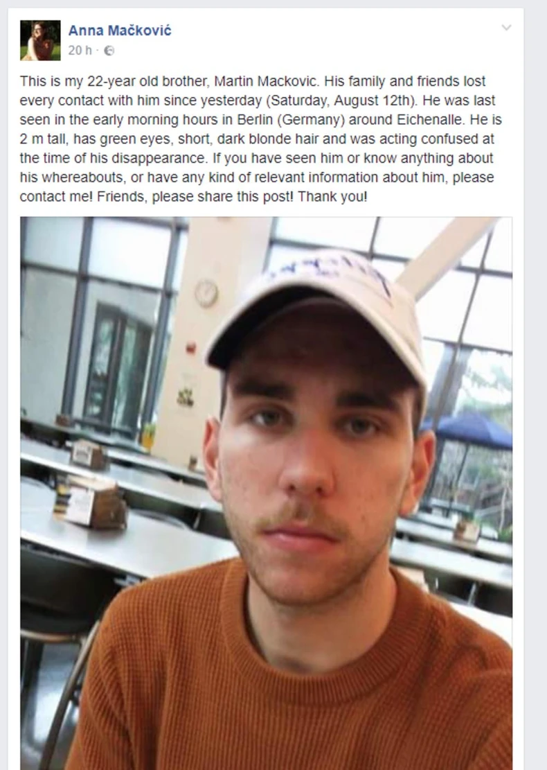 Martinova sestra uputila epel na društvenim mrežama