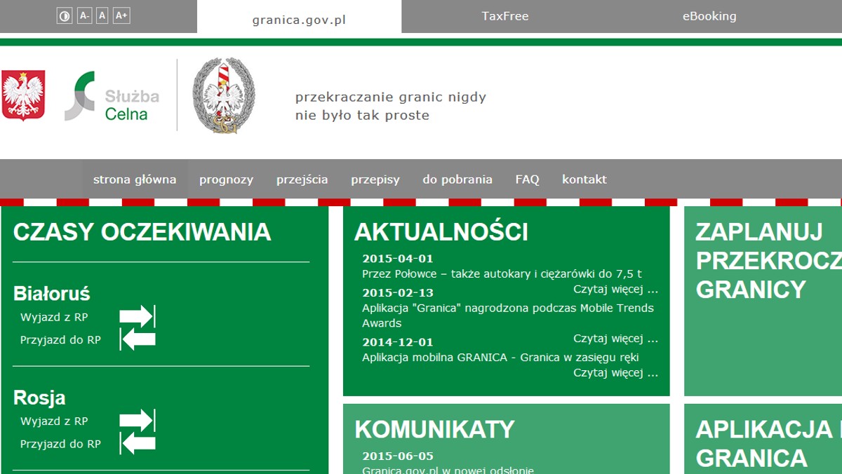 Czas oczekiwania na odprawę na przejściach granicznych na wschodniej granicy Polski, utrudnienia na drogach dojazdowych – m.in. te informacje zawiera nowy portal granica.gov.pl. Informacje te są dostępne również w specjalnej aplikacji na urządzenia mobilne.