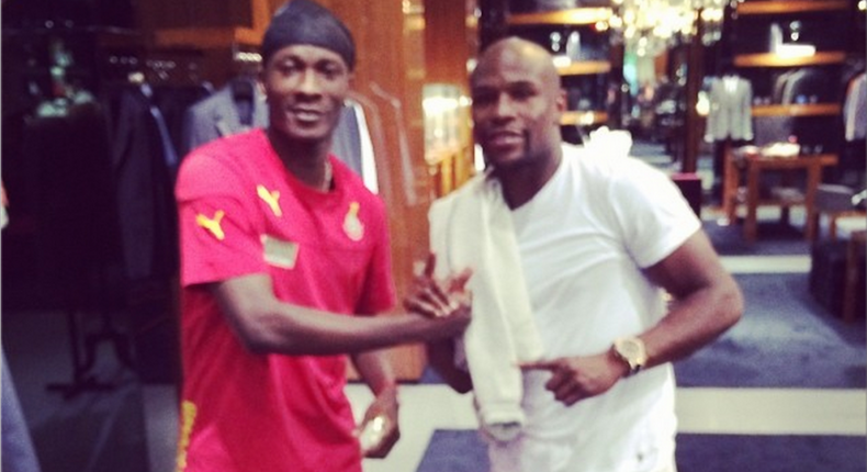 Asamoah Gyan and Mayweather