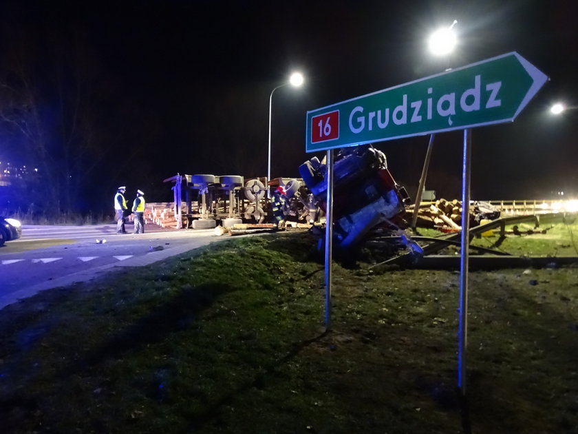 Wypadek na obwodnicy Ostródy