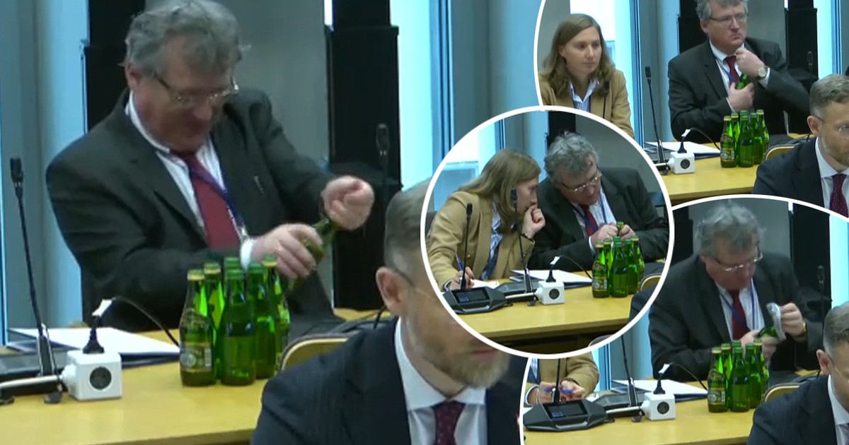 Nierówna walka z butelką. Komiczna sytuacja podczas obrad sejmowej komisji WIDEO