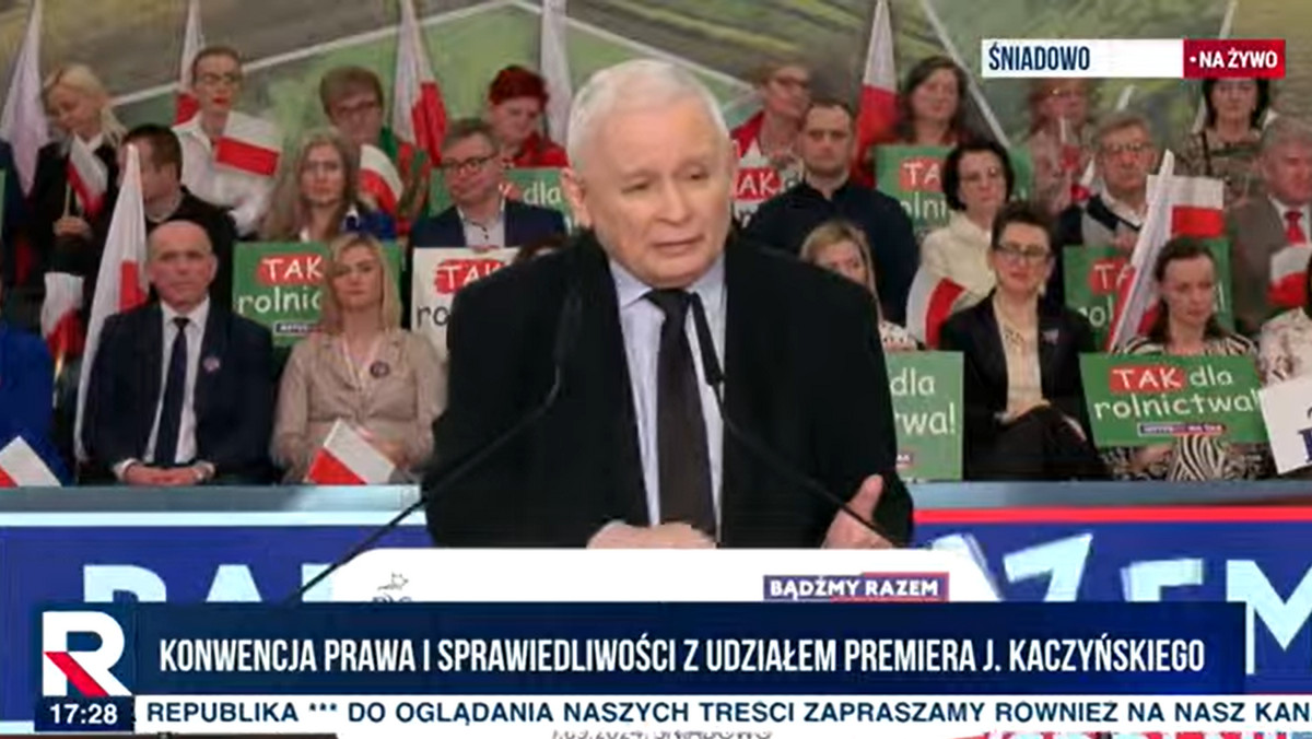 TV Republika przerwała wystąpienie Jarosława Kaczyńskiego