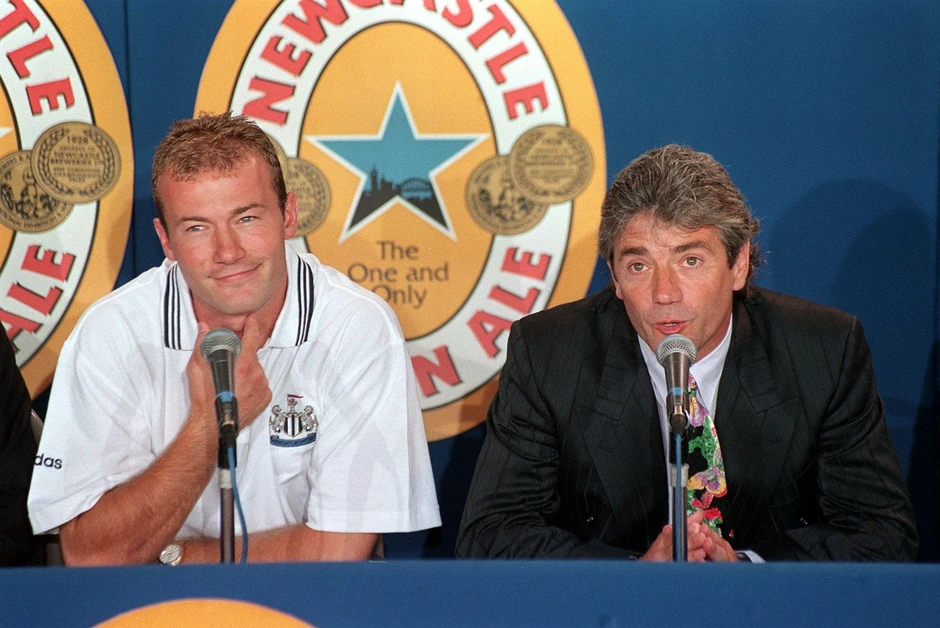 Alan Širer i Kevin Kigen u Njukaslu 1996. | Foto: PA Media