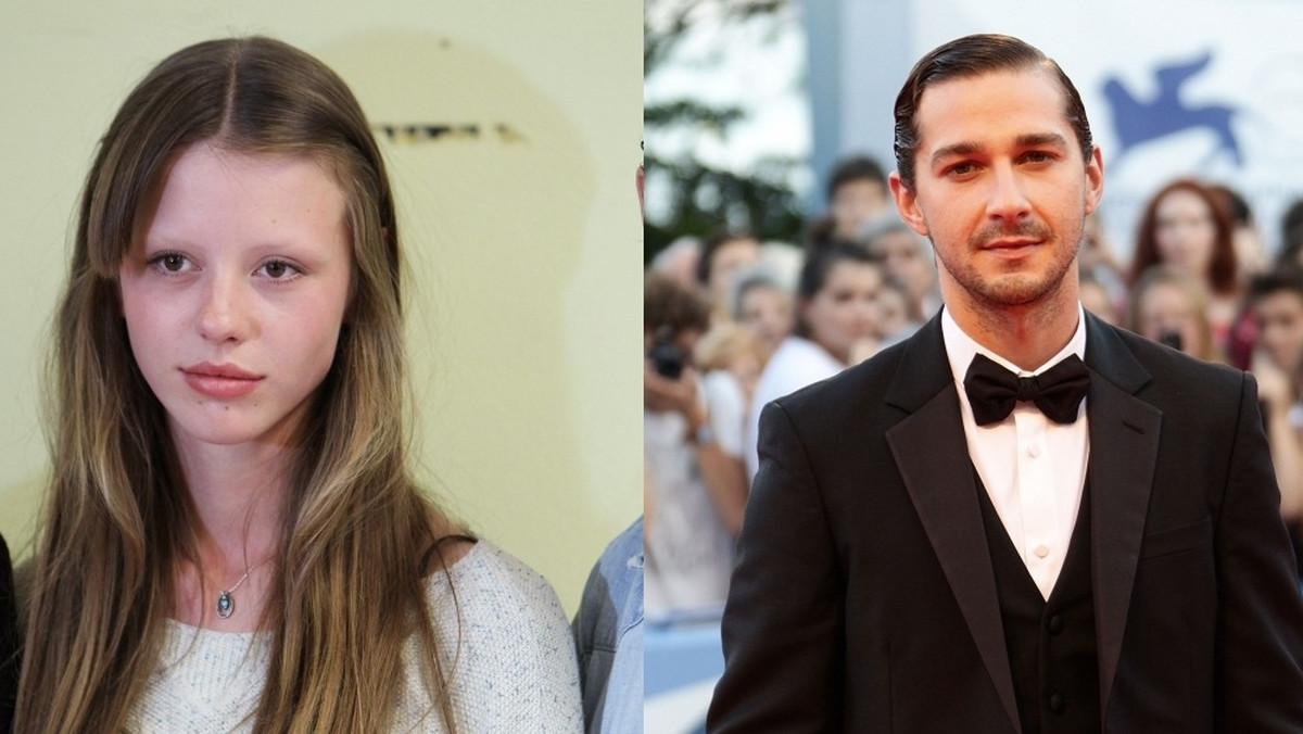 Shia Labeouf ponoć ma romans z Mią Goth, 19-letnią koleżanką z planu thrillera erotycznego "Nymphomaniac" w reżyserii Larsa von Triera.