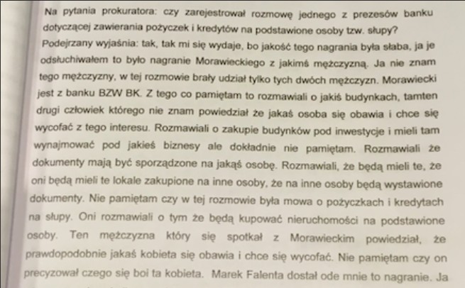 Zeznania Łukasza Nurzyńskiego, kelnera restauracji "Sowa i Przyjaciele", który nagrał tajemniczą rozmowę Mateusza Morawieckiego