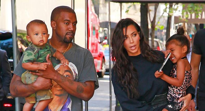 Kim and Kanye West family