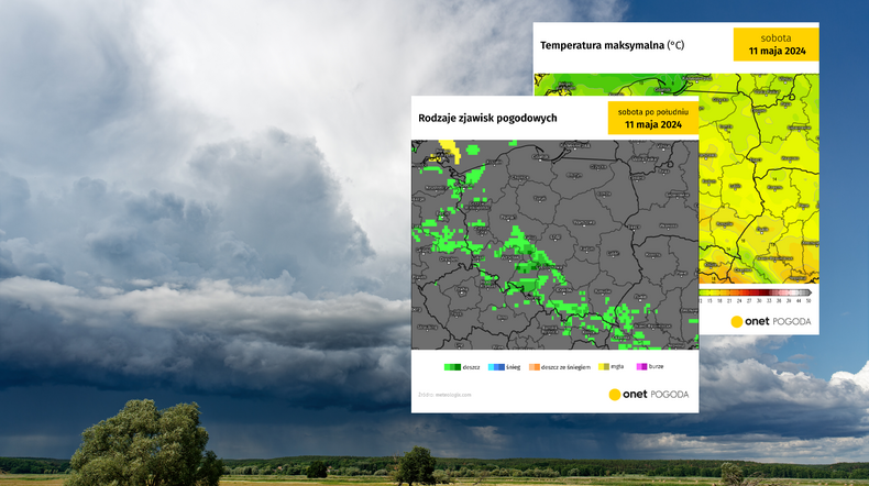 Weekendowy wypoczynek w niektórych regionach zakłóci deszcz (screen: meteologix.com)