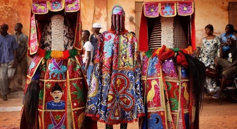 Masquerades during the Egungun festival