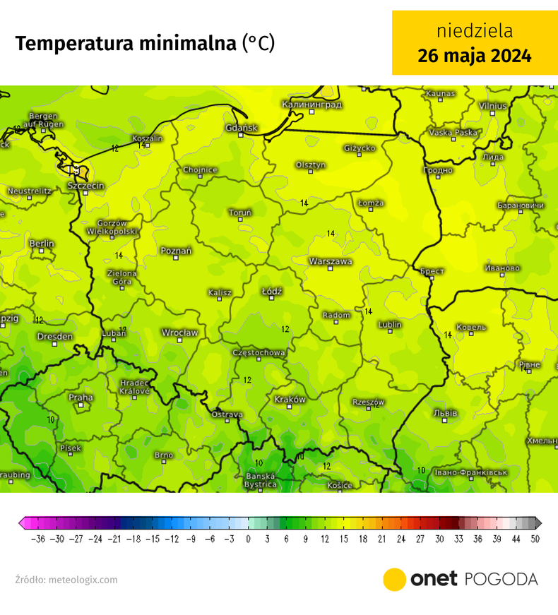 Noc zapowiada się przyjemnie ciepło