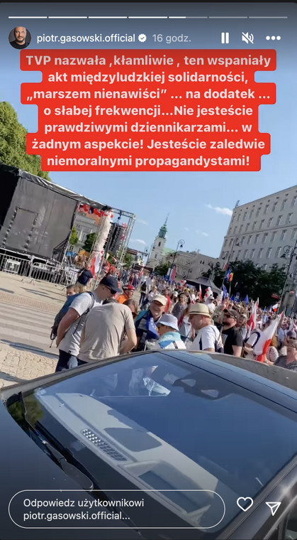 Piotr Gąsowski na Instagramie