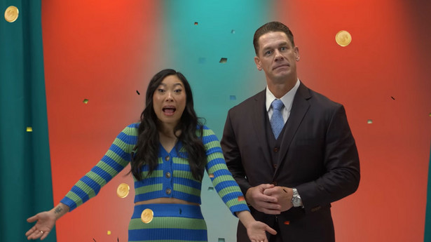 Awkwafina i John Cena w filmie "Loteria!"