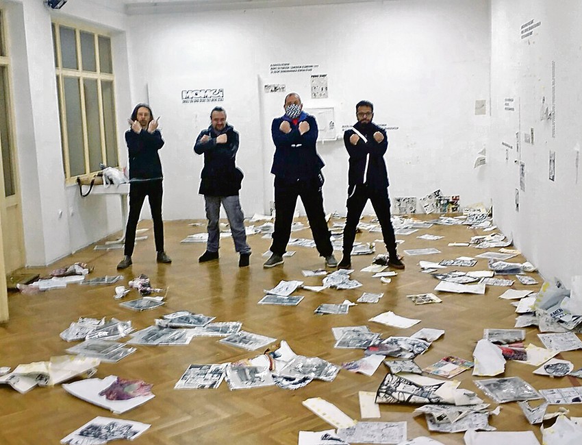 Uništeni radovi na izložbi stripova u Zemunu