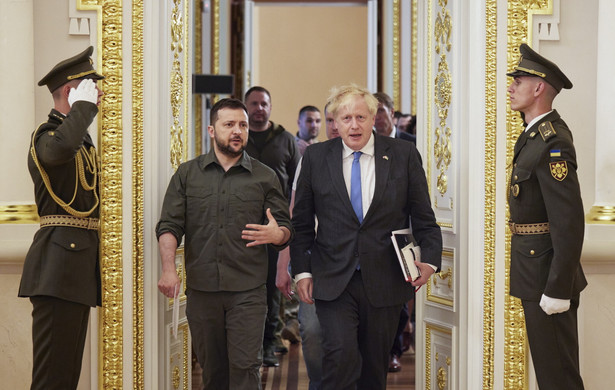 Boris Johnson i Wołodymyr Zełeński