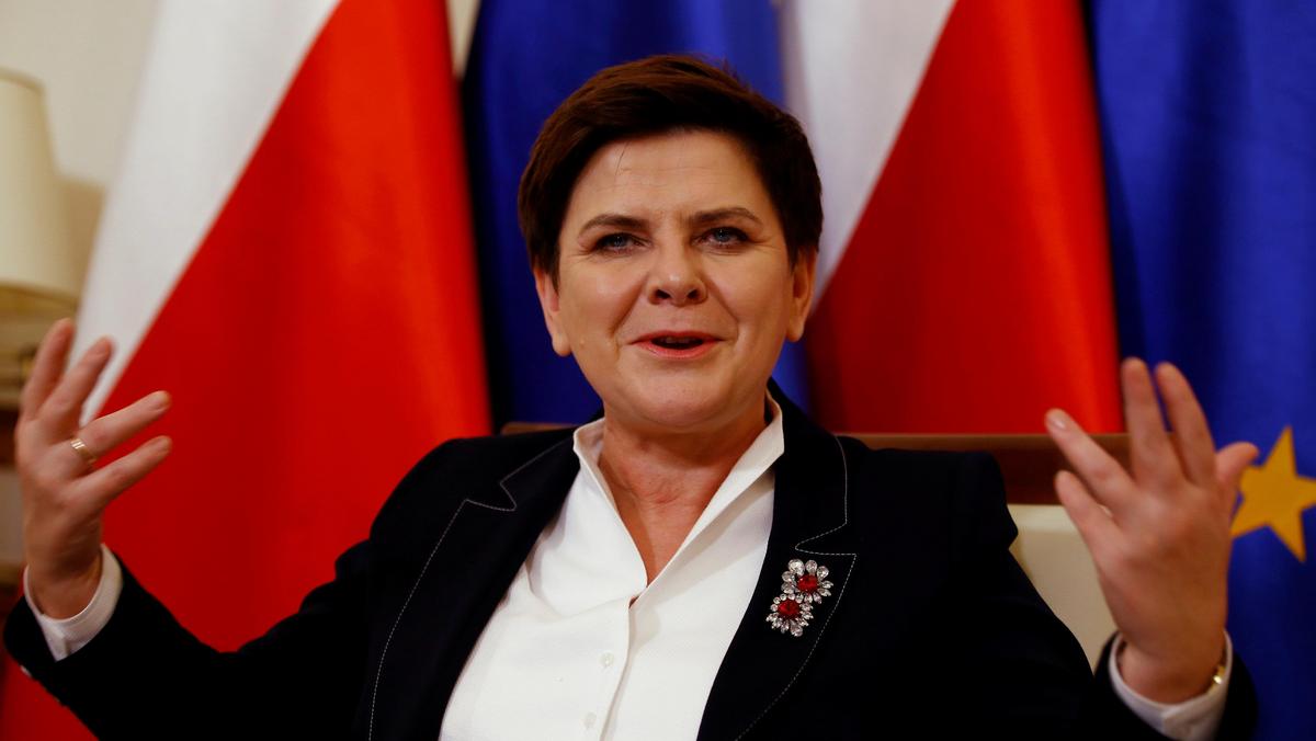 Poland's Prime Minister Beata Szydlo speaks during interview with Reuters at Prime Minister Chancell