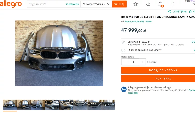 Części do BMW M5 CS