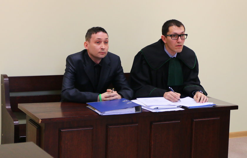 Piotr Halliop podczas rozprawy w Sądzie Okręgowym w Lublinie